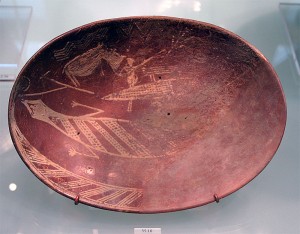 Egipćanin u brodu u lovu na krokodila i nilskog konja