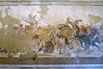 Freska iz Pompeja s prikazom borbe Aleksandra Velikog i Darija III.